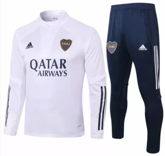Kit treinamento oficial Adidas Boca Juniors 2020 Branco